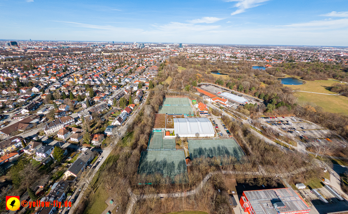 20.02.2023 -  Ostparksee und Schule am Strehleranger mit Umgebung in Neuperlach